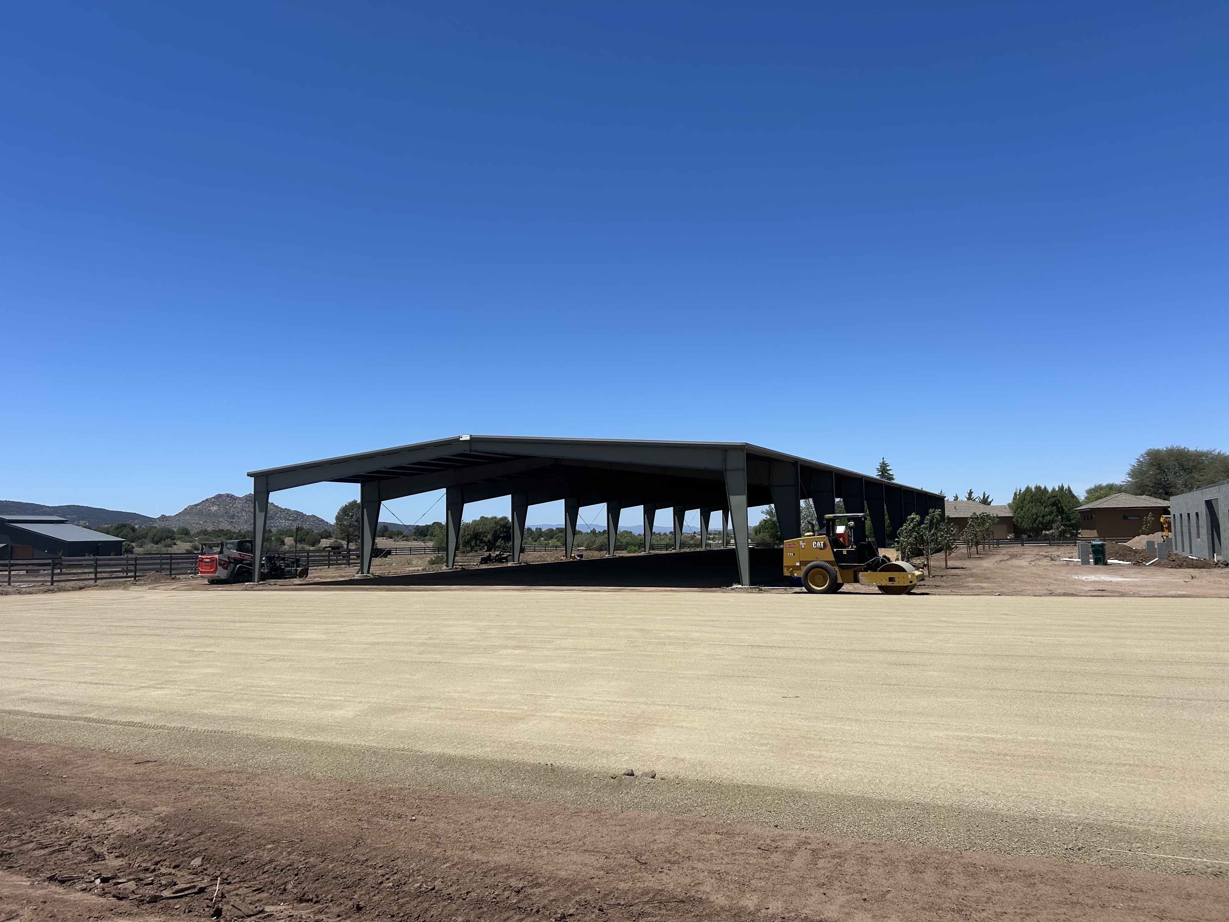 Finished arena footing surface after installation