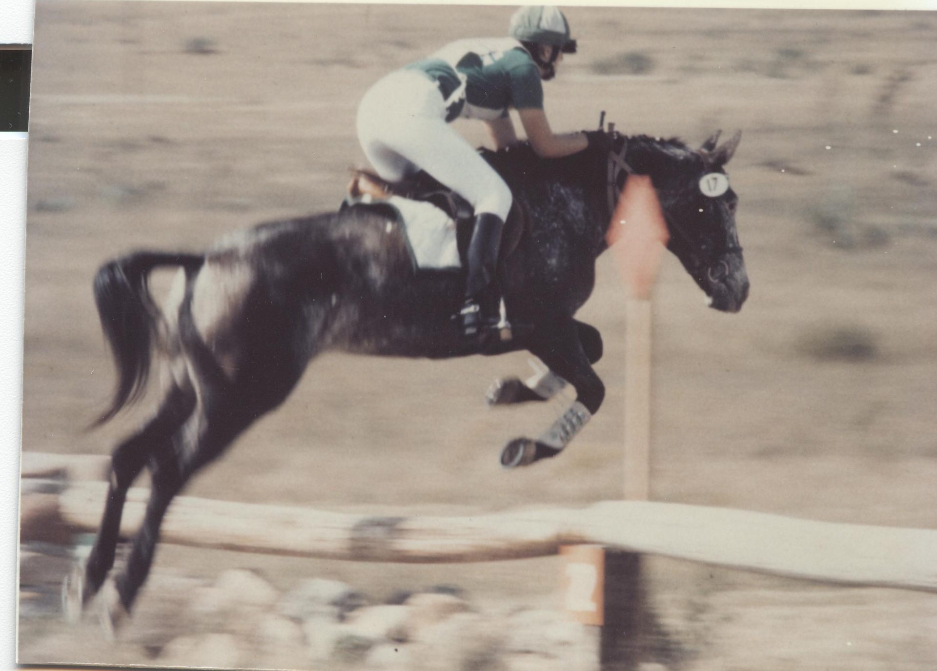 Jennifer Brinkman riding cross-country as a young competitor